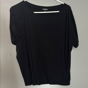 Express Classic Black Short Sleeve Top